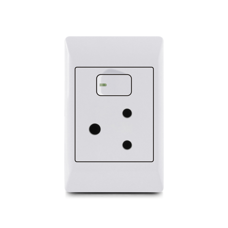 South Africa switch,1 lever switch+16A socket,switch socket