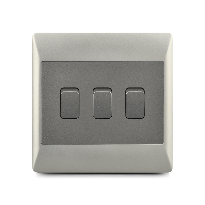 South Africa switch socket,3 lever 1/2 way switch (4×4) 