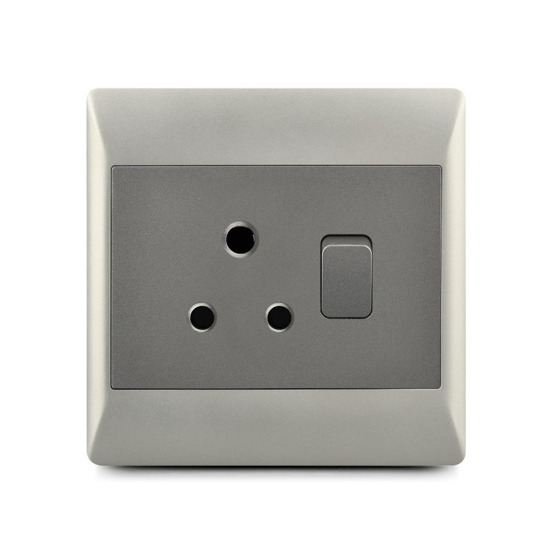 South Africa switch socket,1 lever switch+16a socket (4×4)